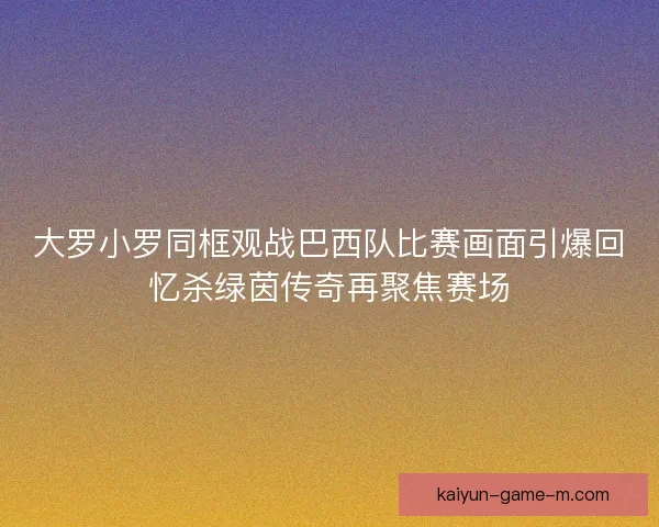 大罗小罗同框观战巴西队比赛画面引爆回忆杀绿茵传奇再聚焦赛场 大罗小罗同框观战巴西队比赛画面引爆回忆杀绿茵传奇再聚焦赛场